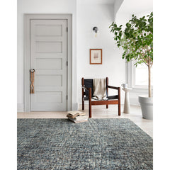 Area Rug, 8'6" x 12', Wool in Denim/Charcoal