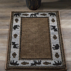 Area Rug, 8 ft 1 in x 10 ft 5 in, Brown Animal Print