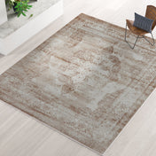 Area Rug, 8 ft 1 in x 11 ft, Beige Polypropylene with Jute Backing