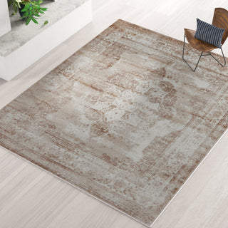 Area Rug, 8 ft 1 in x 11 ft, Beige Polypropylene with Jute Backing