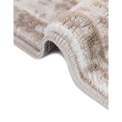 Area Rug, 8 ft 1 in x 11 ft, Beige Polypropylene with Jute Backing