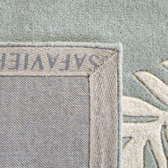 Area Rug, 8 ft 3 in x 11 ft, Floral in Light Blue, Ivory and Green