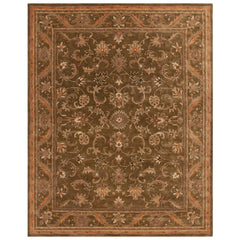 Area Rug, 8 Ft 3 In x 11 Ft with Sage and Gold Hand-Tufted Wool