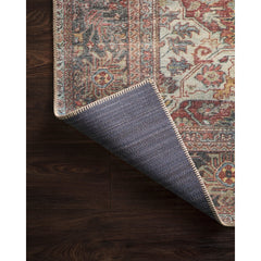 Area Rug, 8 Ft 4 In x 11 Ft 6 In with Blue, Red, Ivory and Navy Print
