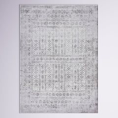 Area Rug, 8 ft 9 in x 12 ft 2 in, Gray Polypropylene