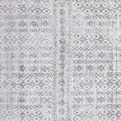Area Rug, 8 ft 9 in x 12 ft 2 in, Gray Polypropylene