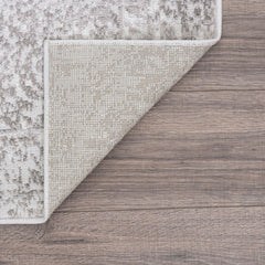Area Rug, 8 ft 9 in x 12 ft 2 in, Gray Polypropylene