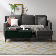 Area Rug, 8 Ft 9 In X 12 Ft, Ivory with Orange and Gray