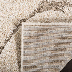 Area Rug, 8 Ft x 10 Ft, Cream and Beige Floral