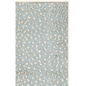 Area Rug, 8 ft x 10 ft, Cream and Spruce with Animal Print