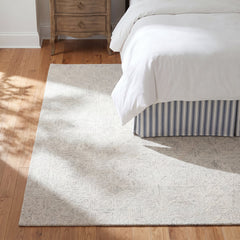 Area Rug, 8 ft x 10 ft, Geometric Hand-Tufted Wool and Cotton