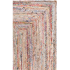Area Rug, 8 ft x 10 ft, Geometric Pattern in Beige/Multi