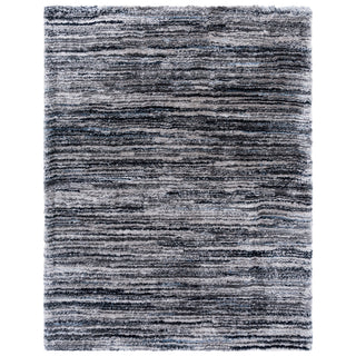 Area Rug, 8 Ft x 10 Ft, Gray and Blue Polyester