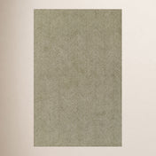 Area Rug, 8 Ft x 10 Ft, Green Wool with Hand-Woven Weave