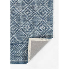 Area Rug, 8 ft x 10 ft, Hand-Hooked Wool with Geometric Pattern