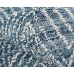 Area Rug, 8 ft x 10 ft, Hand-Hooked Wool with Geometric Pattern