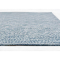 Area Rug, 8 ft x 10 ft, Hand-Hooked Wool with Geometric Pattern