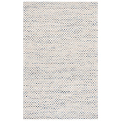 Area Rug, 8 ft x 10 ft, Hand Woven in Navy and White
