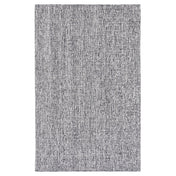 Area Rug, 8 ft x 10 ft, Hand Woven Wool in Ivory and Black