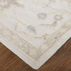 Area Rug, 8 ft x 10 ft in Gray Handmade Recycled PET