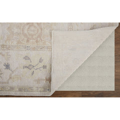 Area Rug, 8 ft x 10 ft in Gray Handmade Recycled PET