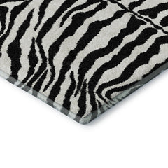Area Rug, 8 ft x 10 ft in Pearl Animal Print Microfiber