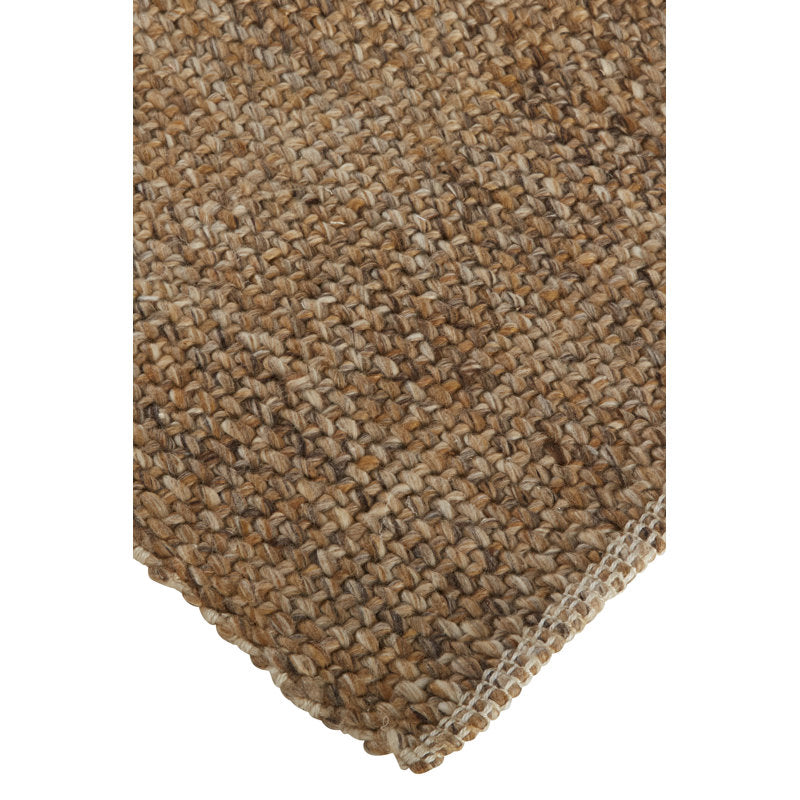 Area Rug 8 ft x 10 ft in Tobacco Brown Polyester