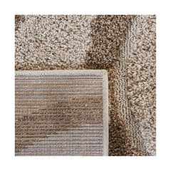 Area Rug, 8 ft x 10 ft, Ivory and Beige in Geometric Pattern