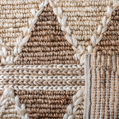 Area Rug, 8 ft x 10 ft, Jute and Sisal in Brown and Beige