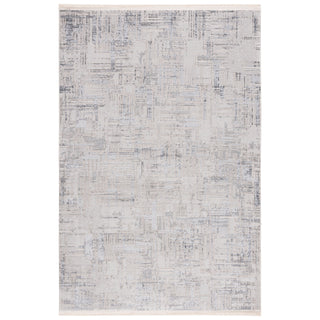 Area Rug, 8 ft x 10 ft, Light Gray/Beige with Fringe