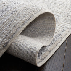 Area Rug, 8 ft x 10 ft, Light Gray/Beige with Fringe
