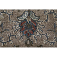 Area Rug, 8 ft x 10 ft, Warm Gray with Oriental Pattern