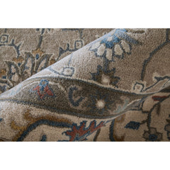 Area Rug, 8 ft x 10 ft, Warm Gray with Oriental Pattern