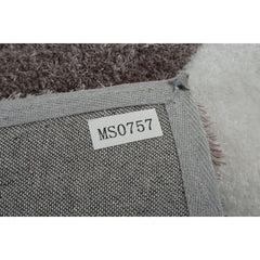 Area Rug, 8 ft x 10 ft, White Polyester with Cotton Backing