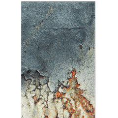 Area Rug, 8 Ft x 10 Ft with Blue/Multi Abstract Polypropylene