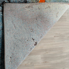 Area Rug, 8 Ft x 10 Ft with Blue/Multi Abstract Polypropylene