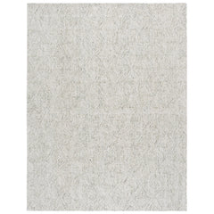 Area Rug, 8 ft x 10 ft with Cotton and Wool in Ivory and Light Green