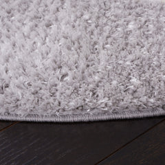 Area Rug, 8 Ft x 10 Ft with Light Gray and White Geometric Pattern