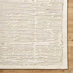Area Rug, 8 Ft x 10 Ft, Wool in Beige and Brown