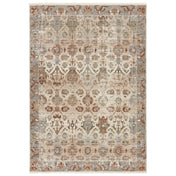 Area Rug, 8' x 10'6" with Beige and Rust Oriental Pattern