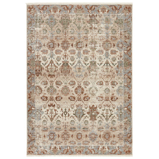 Area Rug, 8' x 10'6" with Beige and Rust Oriental Pattern
