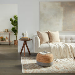 Area Rug, 8' x 10'6" with Beige and Rust Oriental Pattern