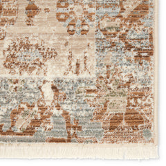 Area Rug, 8' x 10'6" with Beige and Rust Oriental Pattern