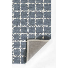 Area Rug, 8' x 10', Blue Hand-Tufted Wool with Geometric Pattern