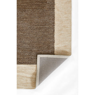 Area Rug, 8' x 10', Brown Wool with Abstract Pattern