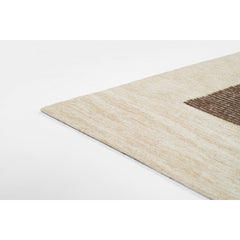 Area Rug, 8' x 10', Brown Wool with Abstract Pattern