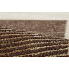 Area Rug, 8' x 10', Brown Wool with Abstract Pattern