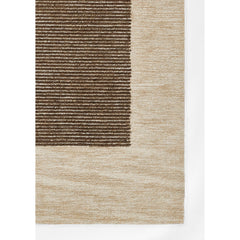 Area Rug, 8' x 10', Brown Wool with Abstract Pattern