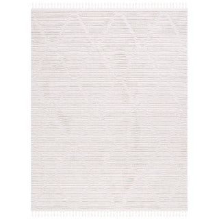 Area Rug, 8 x 10 ft, Beige Polyester with Geometric Pattern