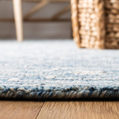 Area Rug, 8 x 10 ft, Chevron in Light Blue/Ivory